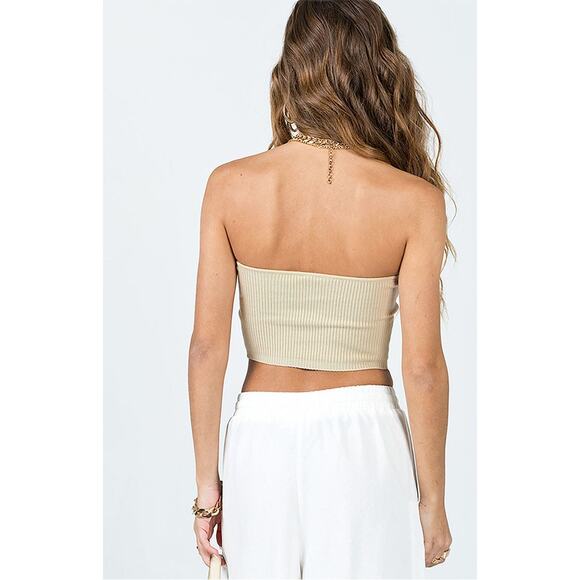 Princess Polly Kallista Tube Top Twist Front Cream - XS/S - Picture 4 of 6